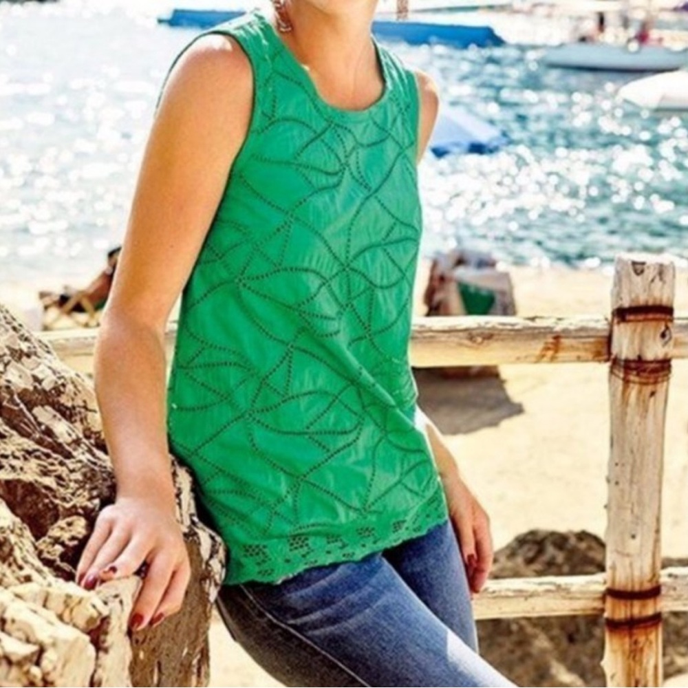 CAbi Gemma eyelet tank